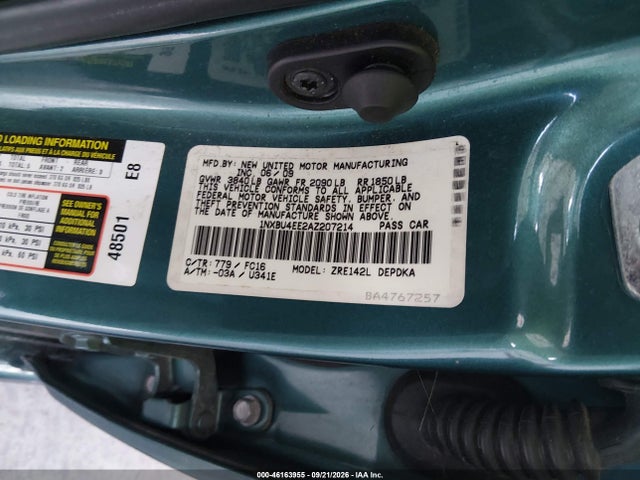 Aukcja sprzedaży 2010 Toyota Corolla Le, vin: 1NXBU4EE2AZ207214, numer aukcji: 46163955