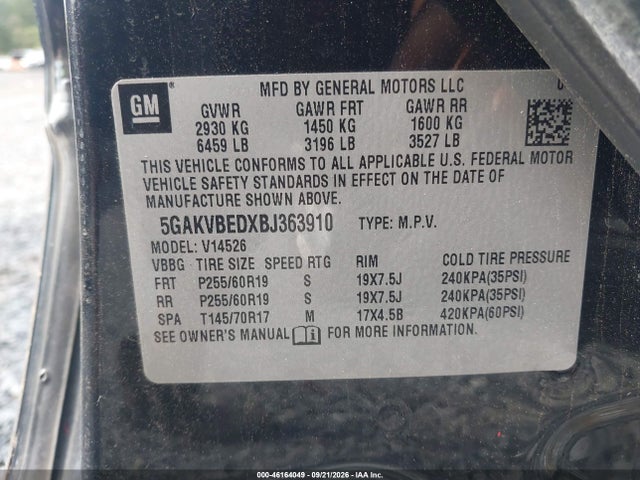 Продаж на аукціоні авто 2011 Buick Enclave 1xl, vin: 5GAKVBEDXBJ363910, номер лоту: 46164049