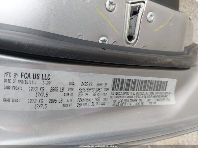 Продаж на аукціоні авто 2020 Jeep Cherokee Trailhawk 4x4, vin: 1C4PJMBX4LD604936, номер лоту: 46164312