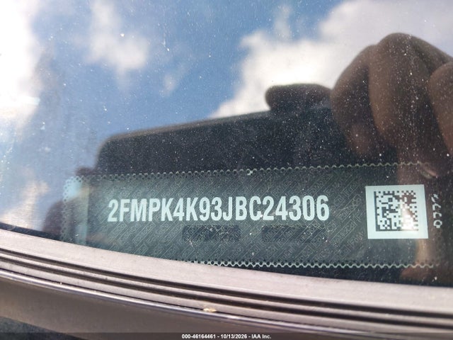 46164461 :رقم المزاد ، 2FMPK4K93JBC24306 vin ، 2018 Ford Edge Titanium مزاد بيع