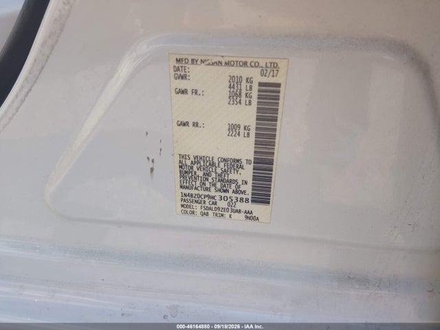 Nissan LEAF SV 2017 1N4BZ0CP9HC305388 Image 9