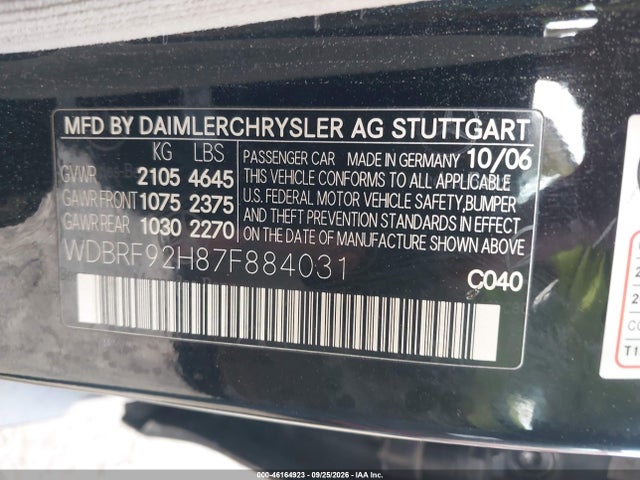 Продажа на аукционе авто 2007 Mercedes-benz C 280 Luxury 4matic, vin: WDBRF92H87F884031, номер лота: 46164923