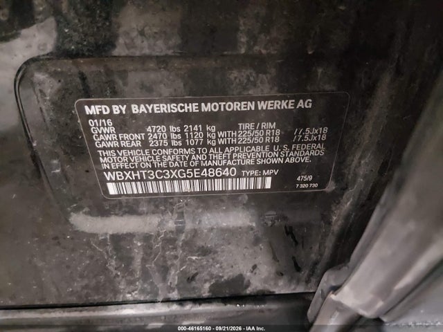 Продажа на аукционе авто 2016 Bmw X1 Xdrive28i, vin: WBXHT3C3XG5E48640, номер лота: 46165160