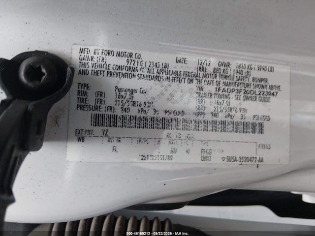 Продаж на аукціоні авто 2013 Ford Focus Se, vin: 1FADP3F20DL223947, номер лоту: 46165212