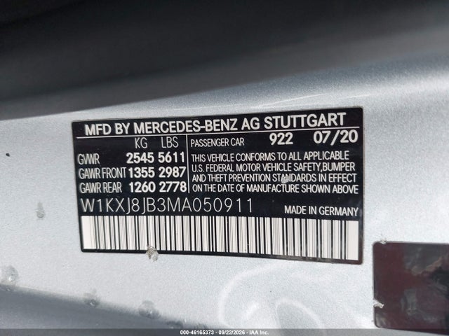 W1KXJ8JB3MA050911 Mercedes-Benz Amg S 63 4matic