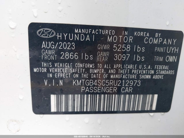 Продаж на аукціоні авто 2024 Genesis G80 2.5t Awd, vin: KMTGB4SC5RU212973, номер лоту: 46165646
