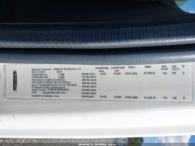 Продажа на аукционе авто 2019 Freightliner M2 112, vin: 1FUBC4FE9KHKH7457, номер лота: 46165778