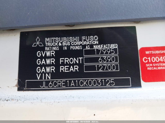 Продажа на аукционе авто 2012 Mitsubishi Fuso Truck Fe Fec92s, vin: JL6CRE1A1CK003125, номер лота: 46165905