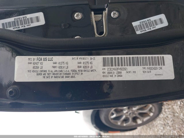 Aukcja sprzedaży 2015 Chrysler 300, vin: 2C3CCAGG9FH922921, numer aukcji: 46165959