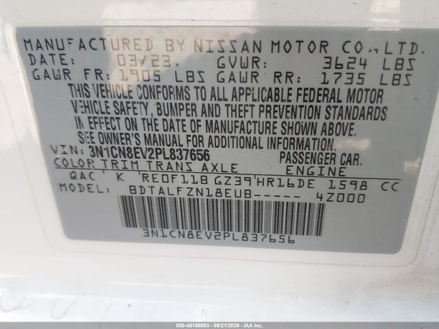 Nissan Versa 1.6 Sv Xtronic Cvt 2023 3N1CN8EV2PL837656 Image 4