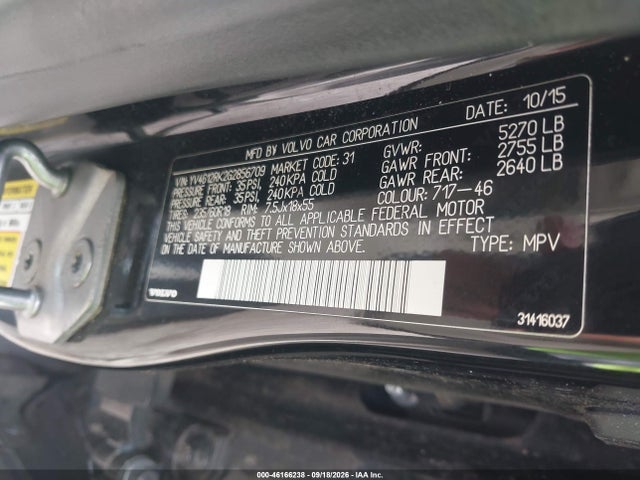 Volvo Xc60 T5 Premier 2016 YV4612RK2G2856709 Image 9