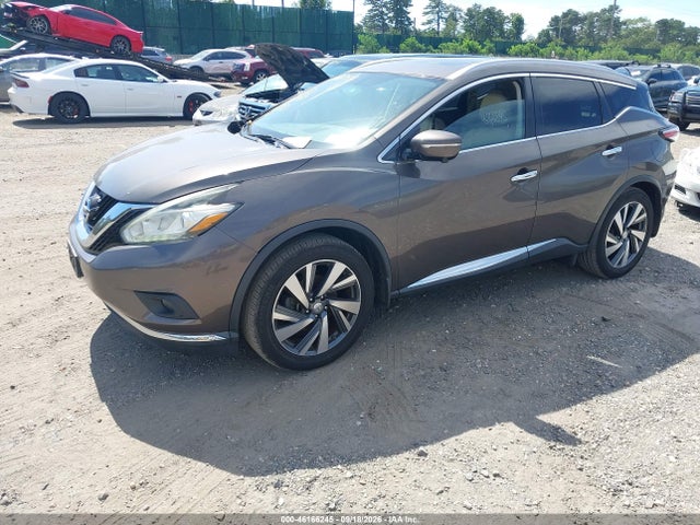 2015 Nissan Murano Platinum მანქანა იყიდება აუქციონზე, vin: 5N1AZ2MH2FN205686, აუქციონის ნომერი: 46166245