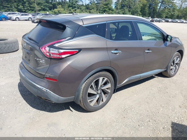 2015 Nissan Murano Platinum მანქანა იყიდება აუქციონზე, vin: 5N1AZ2MH2FN205686, აუქციონის ნომერი: 46166245