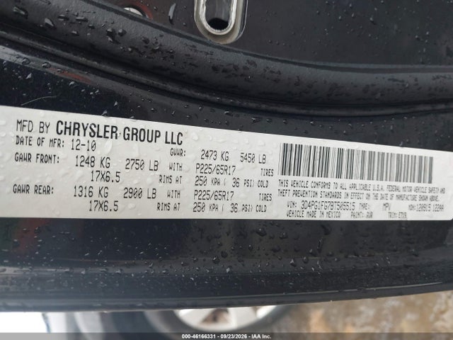 Продаж на аукціоні авто 2011 Dodge Journey Mainstreet, vin: 3D4PG1FG7BT505515, номер лоту: 46166331