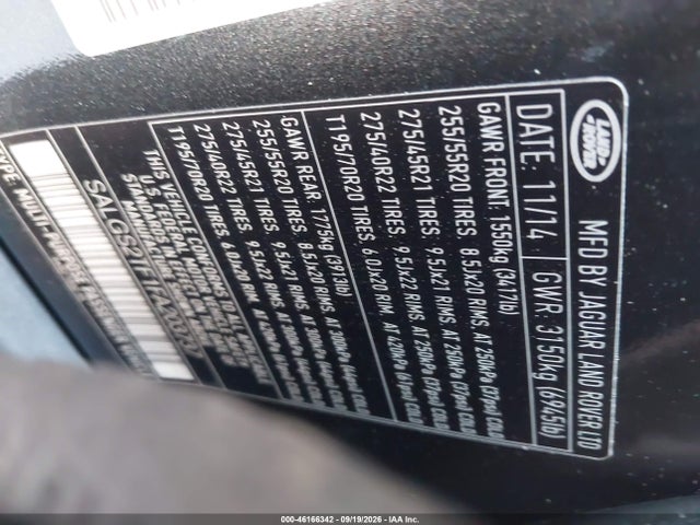 Aukcja sprzedaży 2015 Land Rover Range Rover 5.0l V8 Supercharged, vin: SALGS2TF1FA203737, numer aukcji: 46166342