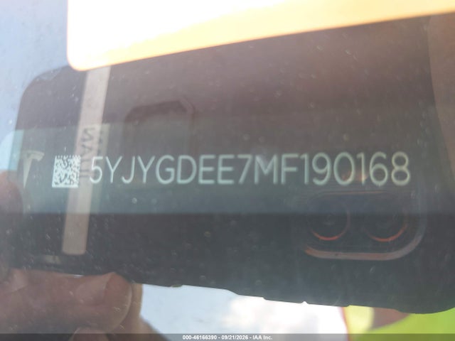 Продаж на аукціоні авто 2021 Tesla Model Y Long Range Dual Motor All-wheel Drive, vin: 5YJYGDEE7MF190168, номер лоту: 46166390
