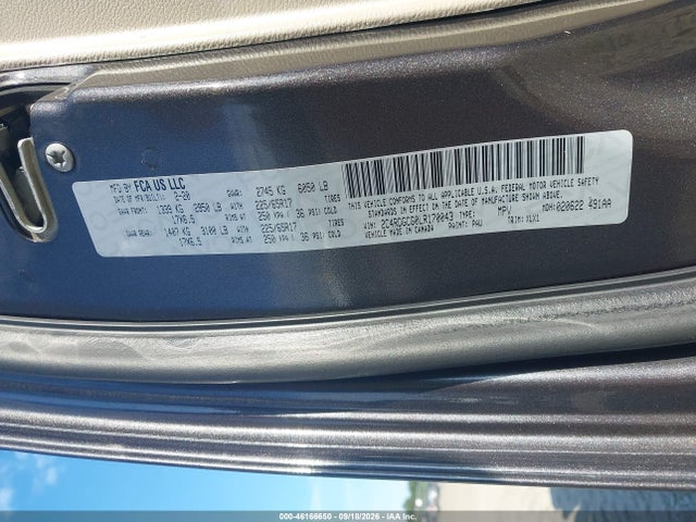 Auction sale of the 2020 Dodge Grand Caravan Sxt, vin: 2C4RDGCG0LR170043, lot number: 46166650