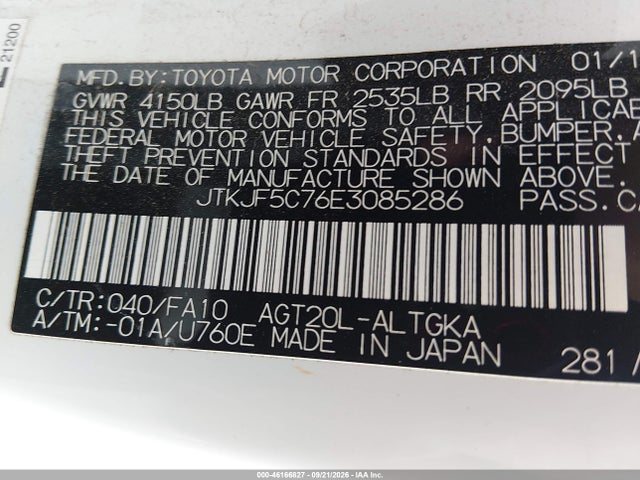 Продажа на аукционе авто 2014 Scion Tc, vin: JTKJF5C76E3085286, номер лота: 46166827