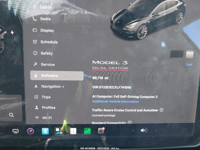 5YJ3E1ECXLF741916 Tesla Model 3 Performance Dual Motor All-wheel Drive