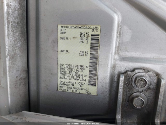 Aukcja sprzedaży 2012 Nissan Altima 2.5 S, vin: 1N4AL2APXCN405573, numer aukcji: 46166880