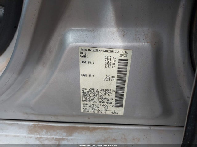 Aukcja sprzedaży 2018 Nissan Altima 2.5 Sl, vin: 1N4AL3AP6JC140777, numer aukcji: 46167019