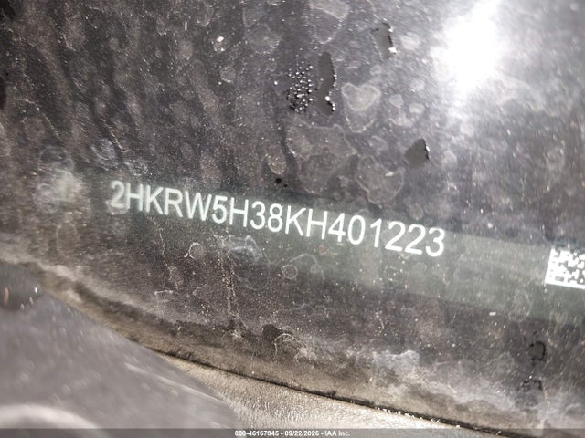 2019 Honda Cr-v Lx მანქანა იყიდება აუქციონზე, vin: 2HKRW5H38KH401223, აუქციონის ნომერი: 46167045