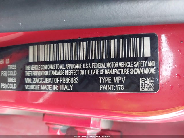 Продажа на аукционе авто 2015 Jeep Renegade Sport, vin: ZACCJBAT0FPB66683, номер лота: 46167056