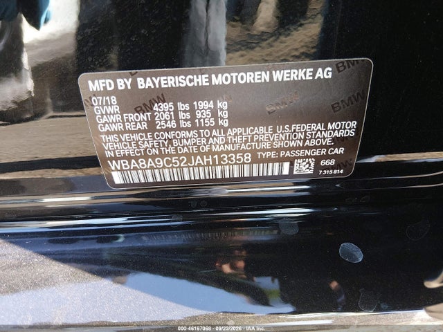 Aukcja sprzedaży 2018 Bmw 320i, vin: WBA8A9C52JAH13358, numer aukcji: 46167068