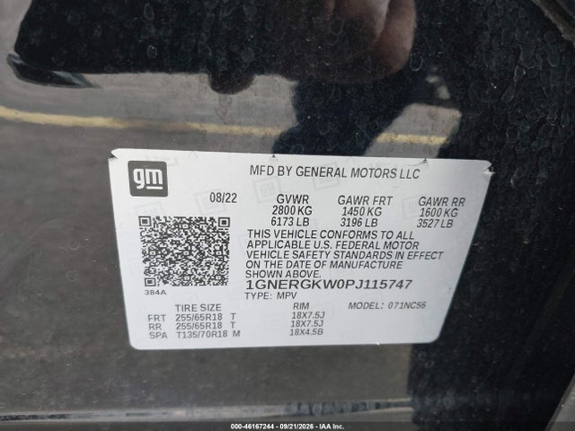 Продаж на аукціоні авто 2023 Chevrolet Traverse Fwd Lt Cloth, vin: 1GNERGKW0PJ115747, номер лоту: 46167244