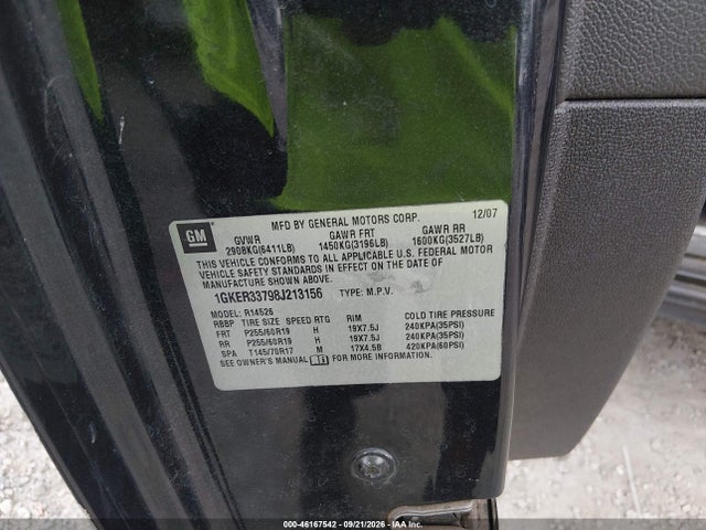 46167542 :رقم المزاد ، 1GKER33798J213156 vin ، 2008 Gmc Acadia Slt-2 مزاد بيع