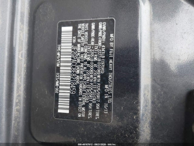 46167612 :رقم المزاد ، JF2GPACC8E8218459 vin ، 2014 Subaru Xv Crosstrek 2.0i Premium مزاد بيع