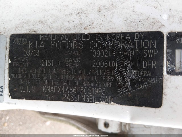 46167630 :رقم المزاد ، KNAFX4A86E5051995 vin ، 2014 Kia Forte Ex مزاد بيع