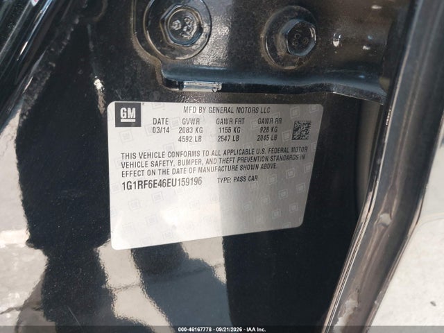 Aukcja sprzedaży 2014 Chevrolet Volt, vin: 1G1RF6E46EU159196, numer aukcji: 46167778