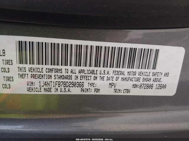 Продаж на аукціоні авто 2011 Jeep Compass, vin: 1J4NT1FB7BD290366, номер лоту: 46167819
