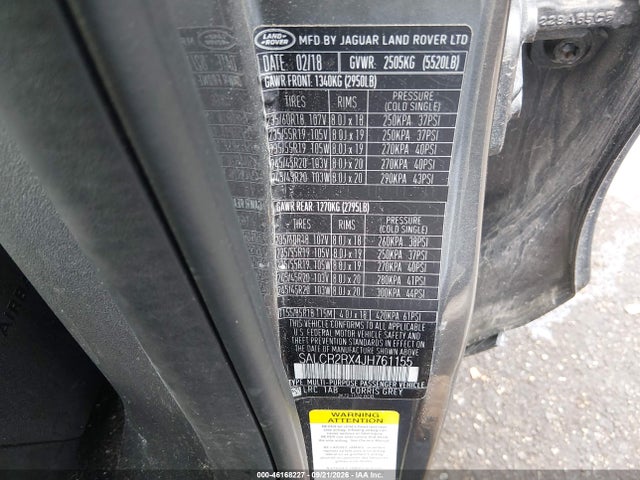 Продажа на аукционе авто 2018 Land Rover Discovery Sport Hse, vin: SALCR2RX4JH761155, номер лота: 46168227