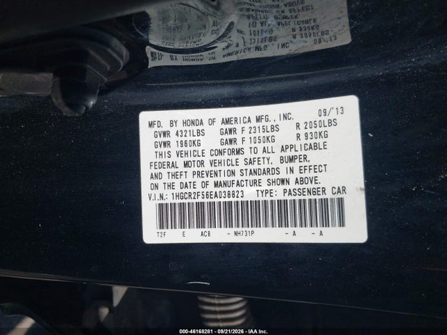 Aukcja sprzedaży 2014 Honda Accord Sport, vin: 1HGCR2F56EA038823, numer aukcji: 46168281
