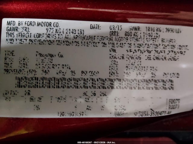 Ford FOCUS SE 2015 1FADP3K20FL275197 Image 9
