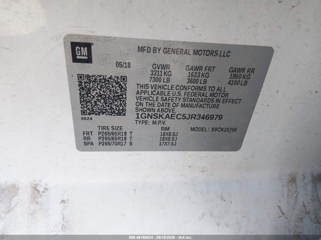 Chevrolet Tahoe Ls 2018 1GNSKAEC5JR346979 Image 9
