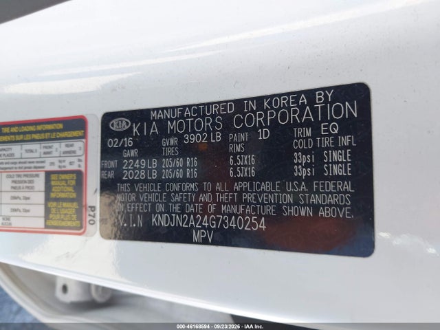 KIA Soul 2016 KNDJN2A24G7340254 Image 9