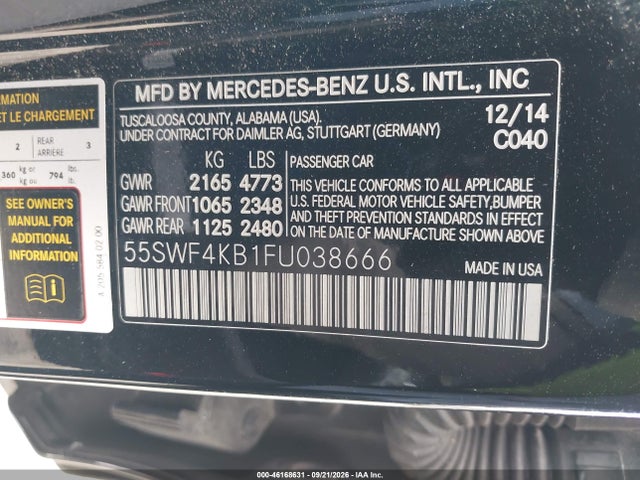 55SWF4KB1FU038666 Mercedes-Benz C 300 4matic