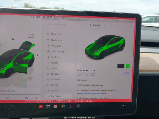 7SAYGDEE8PF596502 Tesla Model Y Awd/long Range Dual Motor All-wheel Drive