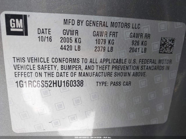 Chevrolet VOLT LT 2017 1G1RC6S52HU160338 Image 9