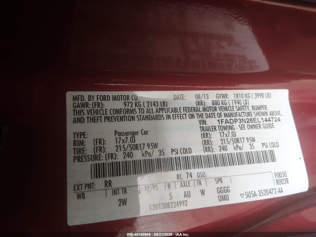Ford Focus Titanium 2014 1FADP3N28EL144724 Image 9