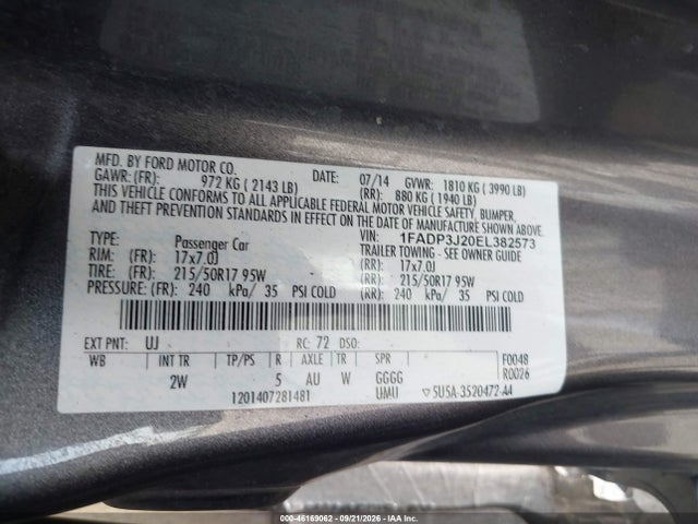 Ford Focus Titanium 2014 1FADP3J20EL382573 Image 9