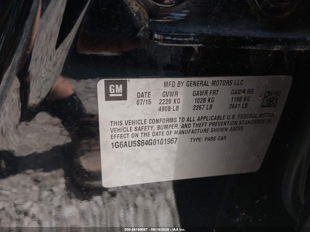 Aukcja sprzedaży 2016 Cadillac Cts V-sport, vin: 1G6AU5S84G0101967, numer aukcji: 46169087