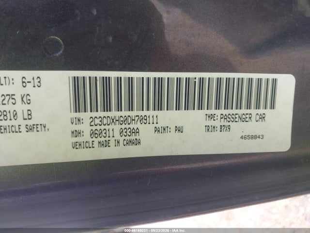 Продажа на аукционе авто 2013 Dodge Charger Sxt, vin: 2C3CDXHG0DH709111, номер лота: 46169231