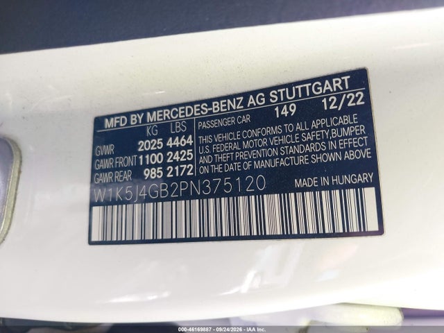 Продажа на аукционе авто 2023 Mercedes-benz Cla 250 Coupe, vin: W1K5J4GB2PN375120, номер лота: 46169887