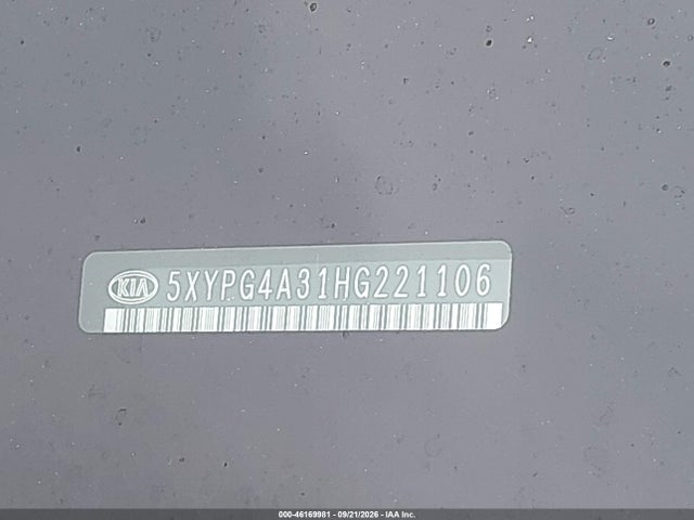 KIA Sorento 2.4l Lx 2017 5XYPG4A31HG221106 Image 9