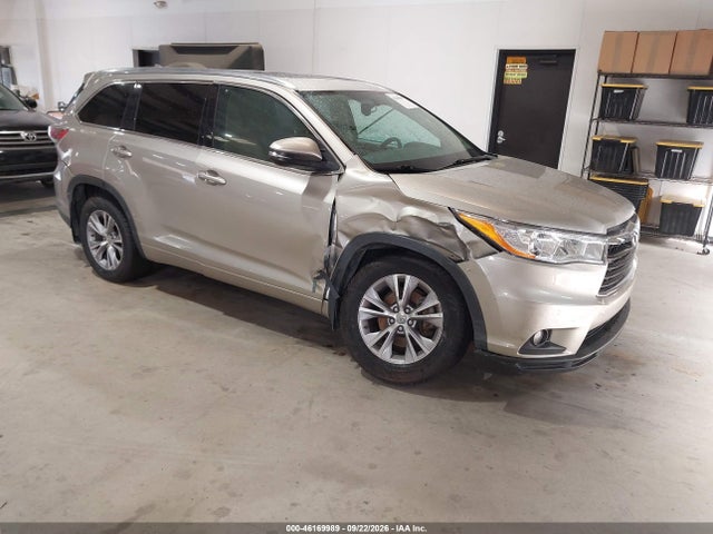 2014 Toyota Highlander Xle V6 მანქანა იყიდება აუქციონზე, vin: 5TDJKRFH3ES055188, აუქციონის ნომერი: 46169989
