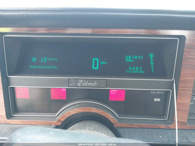 Продажа на аукционе авто 1986 Cadillac Eldorado, vin: 1G6EL5787GU614040, номер лота: 46170143